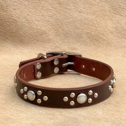 Frankie 1" - handmade custom leather dog collar