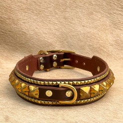 Luka 1.5" - custom handmade leather dog collar for badass dogs